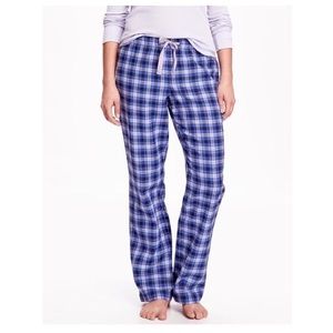 Old Navy Pink and Navy Plaid Pajama Pants